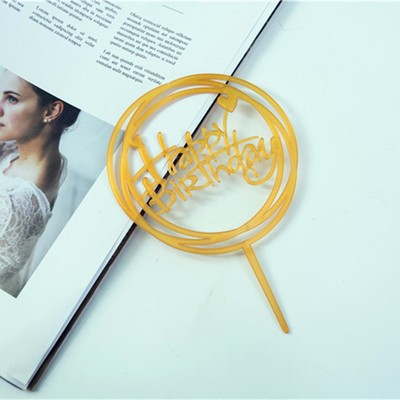 10 gold-colored round imitation acrylic pieces