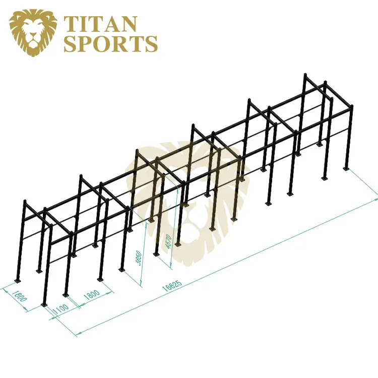 Free Standing Cross training fit Rig with Flying Pull Up Bars and Monkey Bars power rack