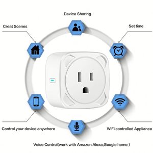 Wifi Zigbee Tuya Smart Plug US Firmware Flash for Espressif <strong>ESP8266</strong> ESP32 Chipset Tasmota Custom Tooya BSD13 10A Smart <strong>Socket</strong> - Product Image 2