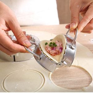 Dụng Cụ Làm Bánh Manjia Bánh Bao Khuôn Ép Bằng Tay Khuôn Làm Bánh Bằng Thép Không Gỉ Bộ Dụng Cụ Làm Bánh Bao Nhồi Muỗng Bột Vòng Cắt - Product Image 3