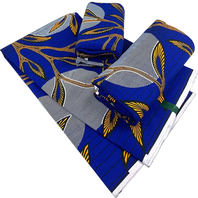 Lisami-tela de algodón africano, tejido con estampado de cera de Ankara, azul, rojo, rosa, amarillo, estilo londinense, listo para enviar