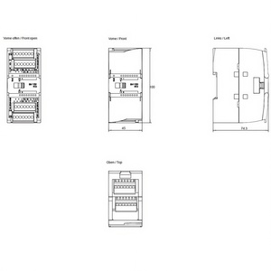 Controlador de programación 6ES7231-5PD32-0XB0 plc, módulo de control de temperatura de entrada ANALÓGICA SIMATIC 1231 SM RTD PLC