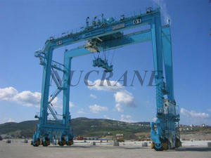 Container Terminal Cummis Engine Drive Eco-friendly Fast <strong>Loading</strong> and <strong>Unloading</strong> 45t RTG Container <strong>Crane</strong>
