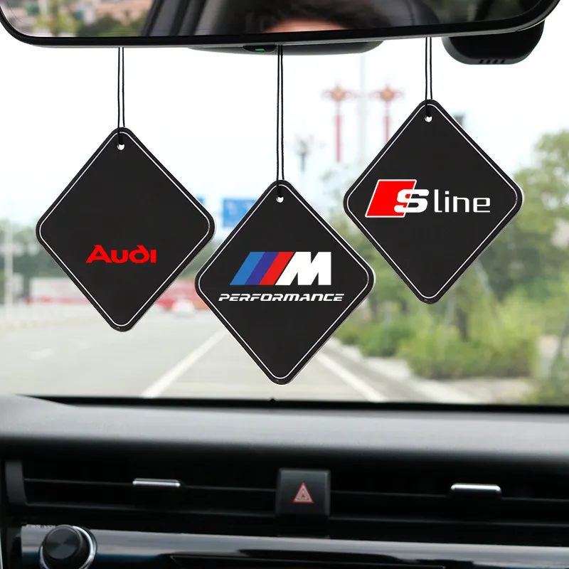 OEM High Quality Customized Logos Colorful Scents Initial Bulk Car Air Fresheners Custom Accessory Pictures Paper Feature Weight