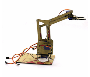 Dominbot Fai da Te 4DOF per Arduino Acrilico Rc Robot Braccio Della Pinza Kit Educational con MG90S Servi