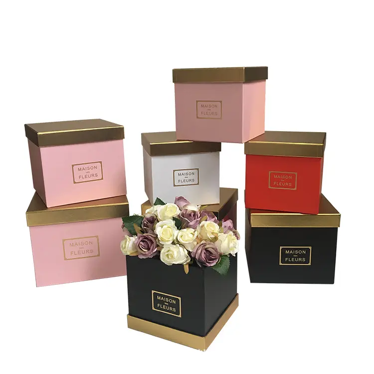 Caja cuadrada de jabón de mosaico dorado, tres Juegos de flores, caja de regalo, disponible