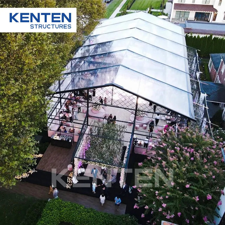 Großes Outdoor-Zelt 15 m × 35 m 60 x 80 50 x 50 mittleres strukturiertes technisches formales Zelt Rahmen Festzelt für Hochzeit oder Veranstaltung im Freien