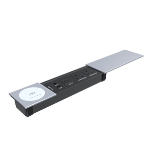 Enchufes de escritorio ocultos multifunción, toma de corriente de mesa con cargador inalámbrico de 15w - Product Image 4