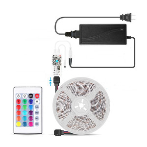 DC12V 24V 5M <strong>150</strong> <strong>Led</strong> 300 <strong>LED</strong> SMD 5050 Smart Ip20 <strong>Rgb</strong> <strong>Led</strong> Flex <strong>RGB</strong> Light Strip Set with 24key Remote Control Adapter - Product Image 5