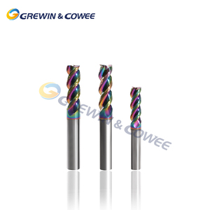 CNC Router Cutting Bit Tool 8mm Shank DLC Coated/High Glossy Polished 3Flute Square Tungsten Carbide Endmill <strong>Cutter</strong> for Aluminum - Product Image 2