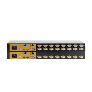 16端口FHD VGA 1U机架安装支持级联OSD热键遥控USB VGA通过IP KVM交换机 - Product Image 1
