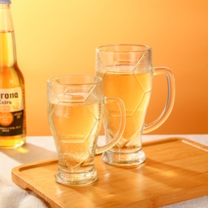 Classic 290ml 415ml High Quality Beer Glass Mugs with Handle Beer Drinks Glass <strong>Cup</strong> with Customized Decal Design - Product Image 3