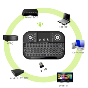 Mini teclado inalámbrico de 2,4G, Teclado retroiluminado con ratón, teclado táctil para Smart TV Box, PC de escritorio - Product Image 4