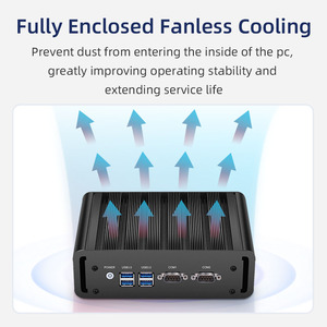 Minipc Industrial Dual Ethernet Nic Pfsense I3 Intel Core i5 i7 RS232 COM Micro pequeña computadora de escritorio Barebone sin ventilador Mini Pc - Product Image 5