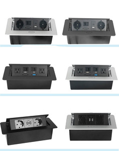 Toma de corriente de mesa emergente multifunción KLASS 2023 con cargador USB, toma de corriente FR para mesa de conferencias - Product Image 6
