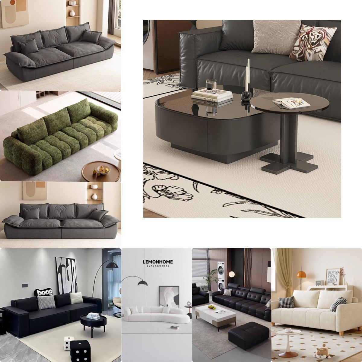 8040 Light Gray Combined with High-End Elegant Black