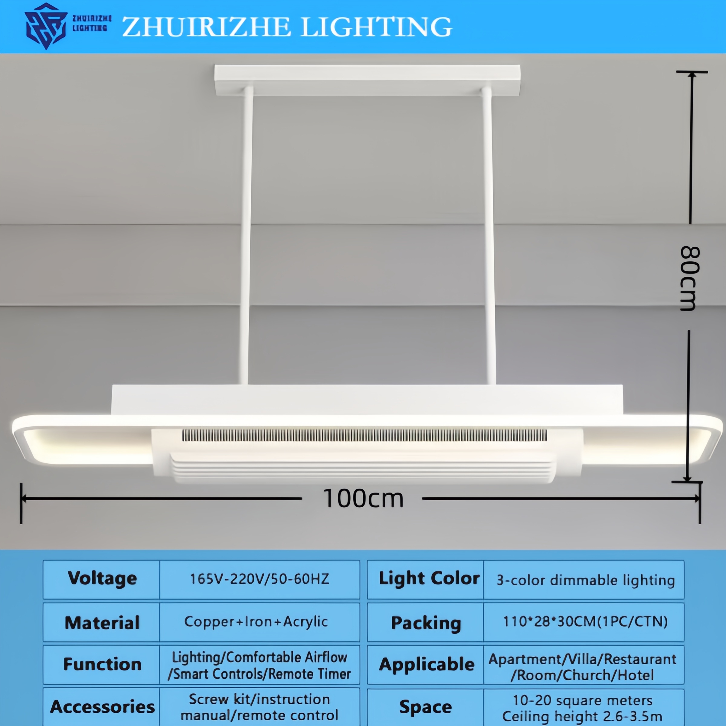 Bianco, stile ristorante, 70W