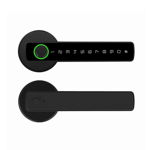 Bluetooth Tuya /TTlock App dijital parmak izi akıllı kolu kapı kilidi ahşap kapı anahtarsız giriş parmak izi şifreli kapı kilidi - Product Image 1