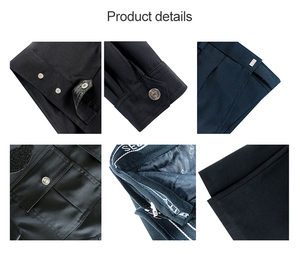 Yüksek kaliteli güvenlik görevlisi üniformaları güvenlik siyah ceket üniforma memuru güvenlik kıyafetleri seti üniforma - Product Image 5