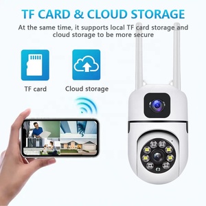 Ucuz satış 2K 4MP 2.4G kablosuz güvenlik PTZ kamera wifi 360 insan tespit çift Lens Wifi IP kamera - Product Image 4