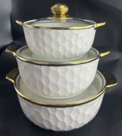 Blanco con borde dorado