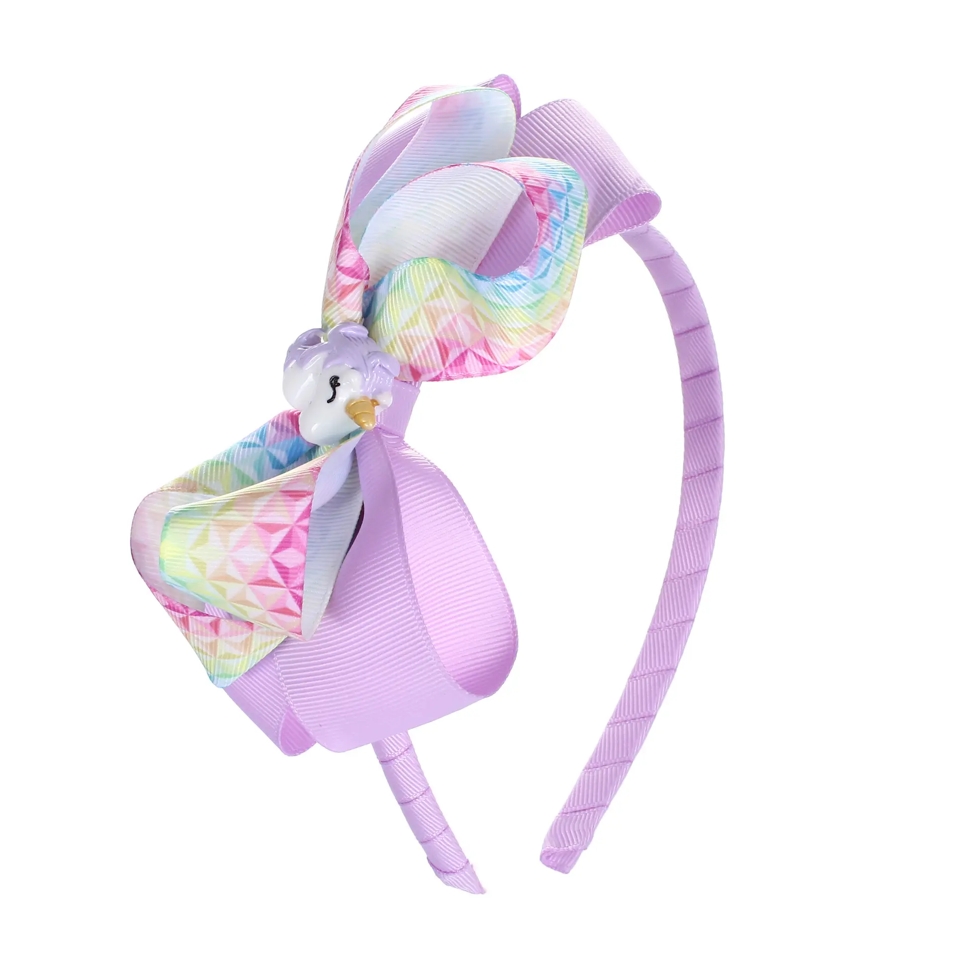 Diadema con logo personalizado para fiesta, accesorios para el cabello, cinta de plástico de belleza, diseño de unicornio, lazo para bebé