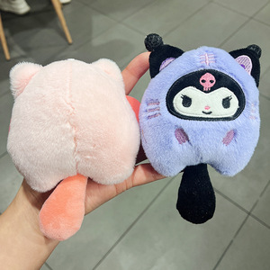 Wholesale 15cm Anime Cartoon <strong>Cute</strong> Kuromi Cinnamoroll Melody Stuffed Plush Pendant Soft Plush Backpack Keychain Decoration Gift