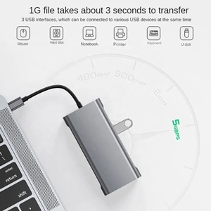 Xput Multi Function 11 in 1 USB C Hub Type C to USB 3.0 Multi Dock Station with Gigabit Ethernet for <strong>Computer</strong> and Mobile Phone - Product Image 4