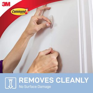 Command Clear Hooks Mediano, Command clear Strips 2-Hooks/Pack, Organizar Comando sin daños Gancho transparente - Product Image 3