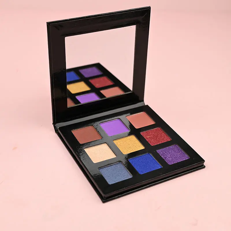 Paleta de sombras personalizadas com 9 cores de longa duração Faça sua própria maquiagem de sombras