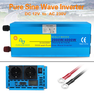 Motor de accionamiento directo supermercado DC 12V a AC 220V 2000W enchufes europeos duales LED Digital inversor de corriente de onda sinusoidal pura - Product Image 4