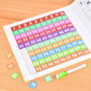 数字学習おもちゃ磁気100ナンバーボード子供就学前学習補助数学おもちゃ - Product Image 3