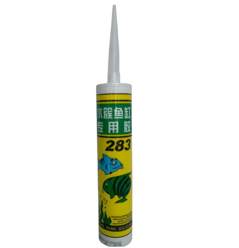 Sealant kaca transparan asam antiair spesial non-leaka lem tangki ikan Sealant silikon