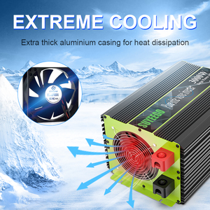 SUYEEGO <span class=keywords><strong>3000</strong></span>瓦电池dc至交流离网逆变器12v 24v汽车电源纯正弦波转换器，用于110v 220v空调