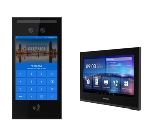Sistema de videoportero digital IP Cat5/6, alta definición con pantalla táctil, compatible con desbloqueo facial, control remoto por aplicación Tuya - Product Image 1