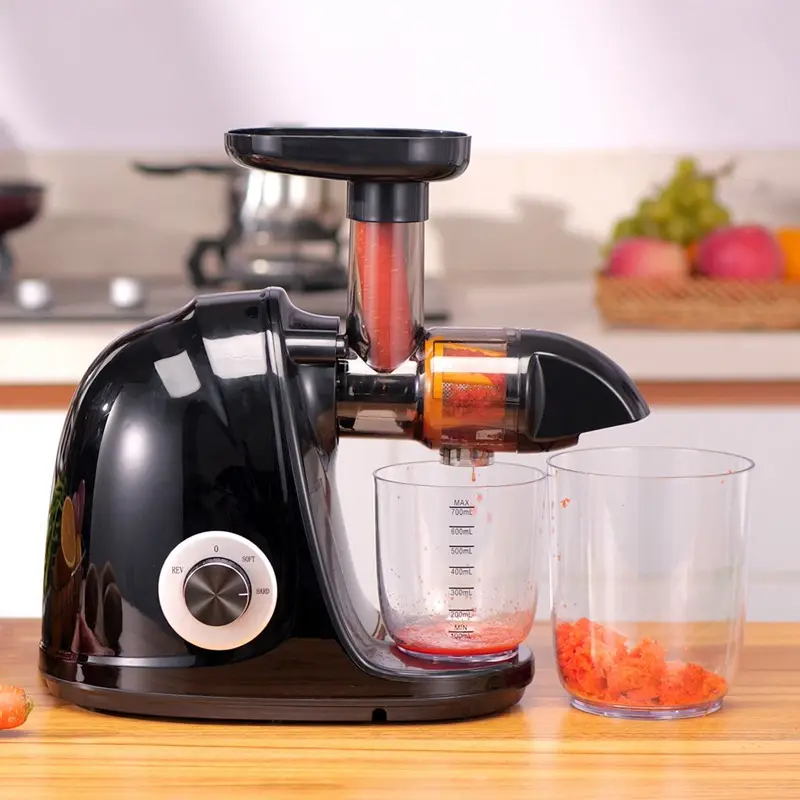 Picberm काले क्षैतिज धीमी juicer ठंड प्रेस masticating juicer