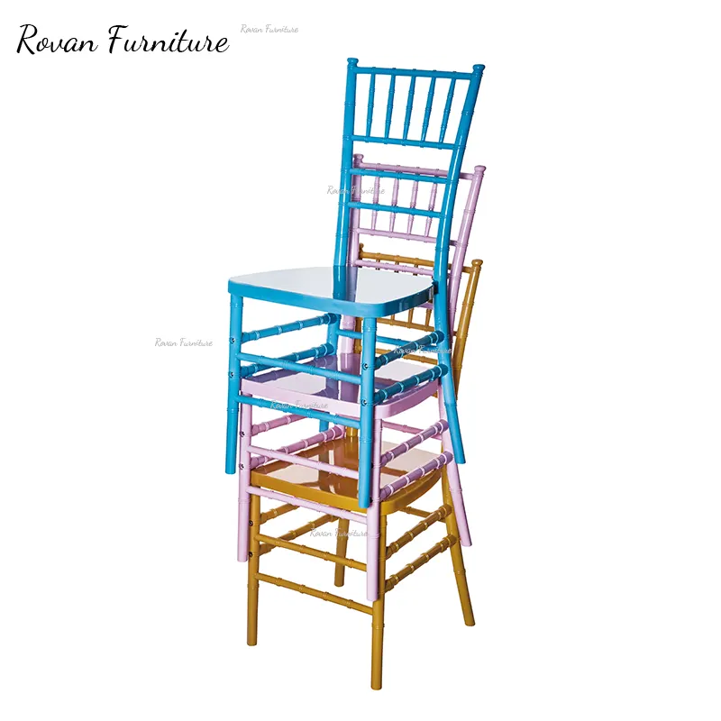 Kaliteli Tiffany sandalye yıkmak tarzı restoran sandalyeler reçine sandalyeler kira