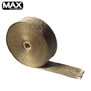 2'' <strong>5</strong>/10/15 Meters Titanium Turbocharger Downpipe Manifold <strong>Header</strong> Shield Heat Protection Pipe Heat Resistant Exhaust Wrap Tape