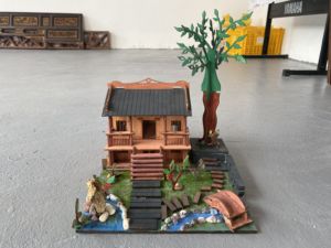 中国定制儿童后院<span class=keywords><strong>Diy</strong></span>小木亭沙坑花园户外玩耍创意乐趣