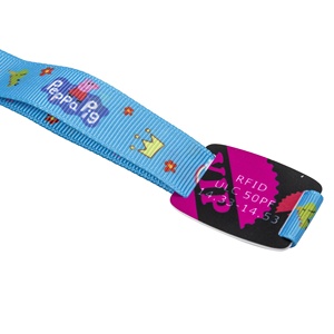 Lider teknoloji Polyester tam plaka baskı çip kodlama 13.56Mhz Mifare RFID dokuma bileklik RFID sert PVC etiketi - Product Image 1