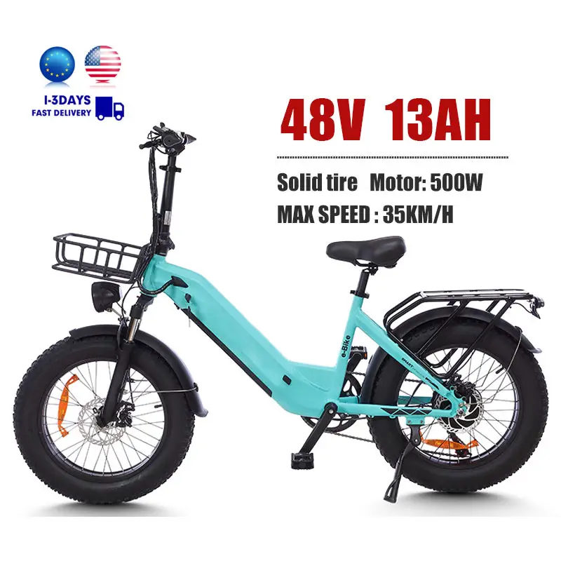 MZ-9 US EU Entrepôt 48V 500W 750W Velos Electrique E Bike Gros Pneu Importateur Pliable Vélo Électrique Vélo Électrique Side Car