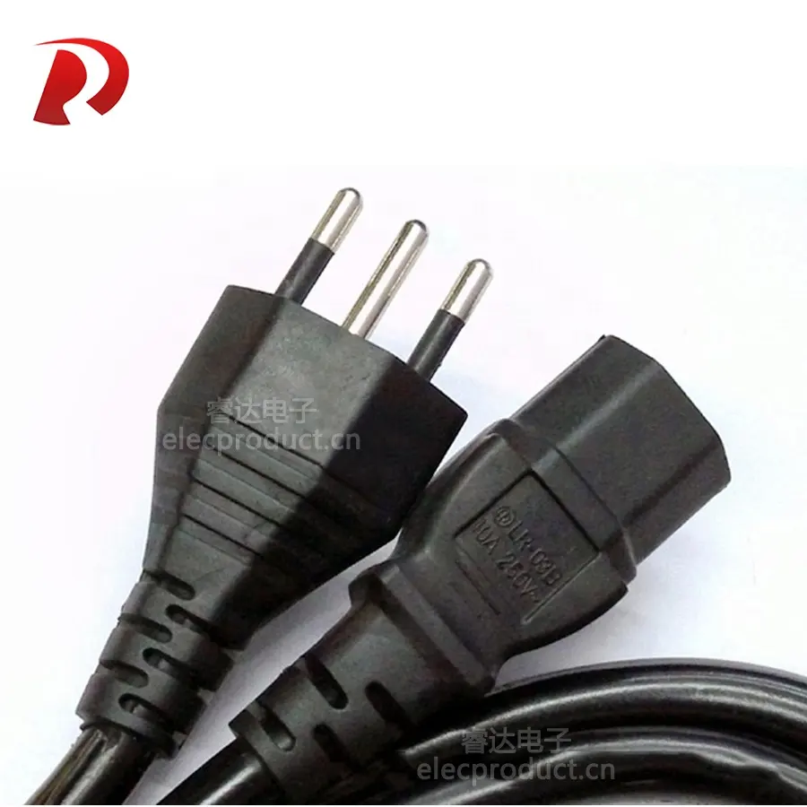1.5M 10A 250V 3pin Power Cable Italian Plug zu IEC C13 Power Supply Cord For Desktop PC Computer C14 AC Adapters