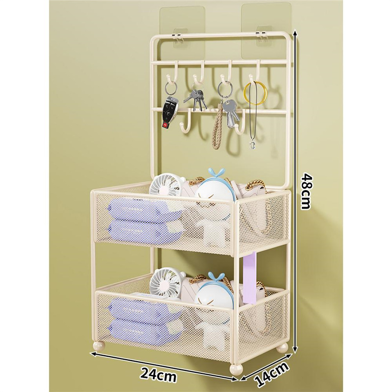 Modelo regular de pared, doble capa, color blanco hueso.