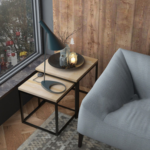 Tùy chỉnh kích thước sofa bảng bên đa chức năng lưu trữ bảng kim loại MDF làm tổ tiết kiệm không gian bàn cà phê - Product Image 5