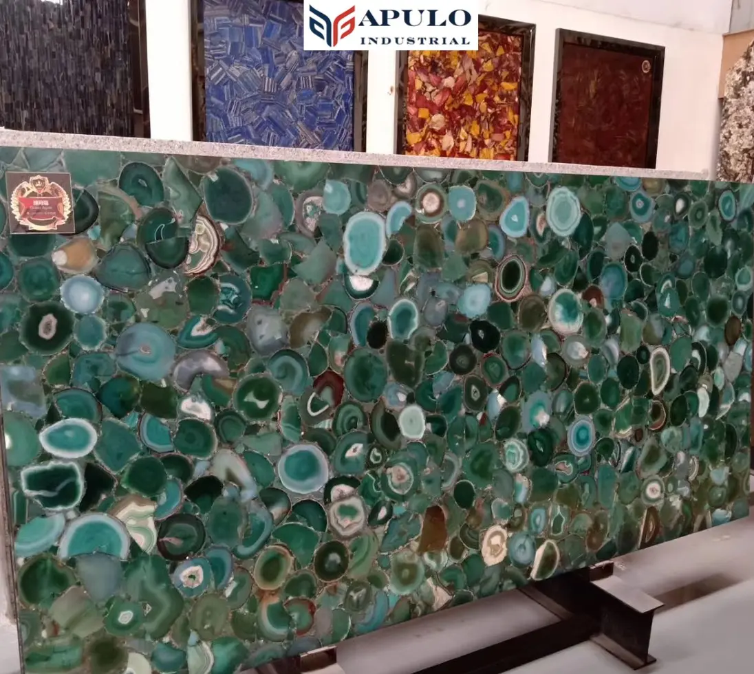 Exclusivo para 7-Hoteles en Dubai directa de la fábrica de malaquita de rojo verde azul marrón Rosa ágata onyx jade losa azulejo para hotel