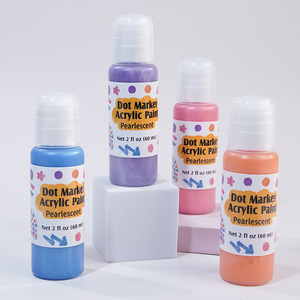 4PK 60ml Pearl Acrylic Paint Kit DIY Dot Markers for <strong>All</strong> Surfaces Colorful Kid Dot Markers for Kids' Drawing <strong>Toys</strong> - Product Image 2