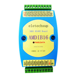 DC 9V 12V 24V 16DI NPN PNP Módulo de entrada digital RS485 3KV Comunicación aislada MODBUS RTU PLC Placa de expansión - Product Image 1