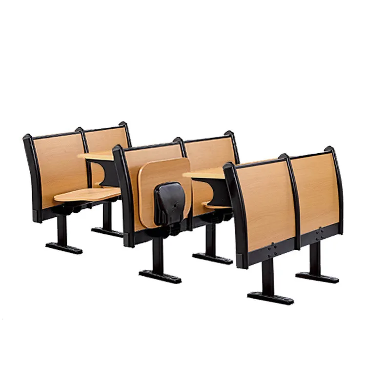 Mueble escolar de madera, escritorio y silla, silla de escalera plegable para estudiantes universitarios y universitarios