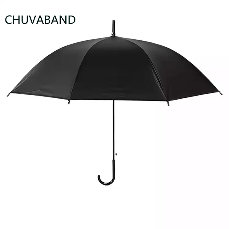 CHUVABAND 21 pollici 8K manico in plastica ombrelli dritti con copertura in Pvc cupola trasparente Logo stampato personalizzato ombrello trasparente economico