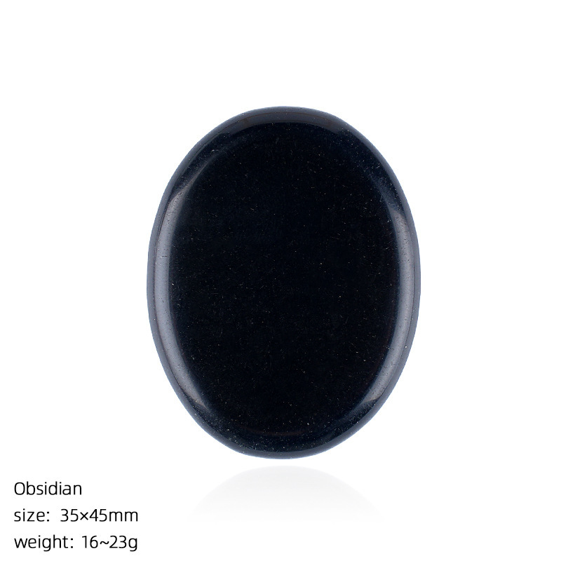 Obsidian palm stone